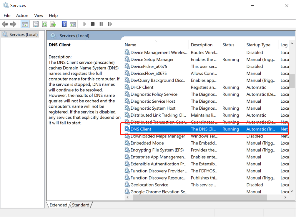 How To Enable Or Disable DNS Client Service? - MetroVPN